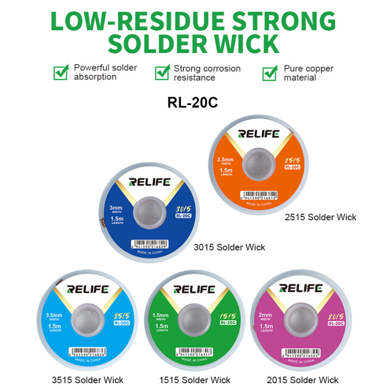 Solder Wick Braid - RELIFE RL-20C Knot lutowniczy do usuwania