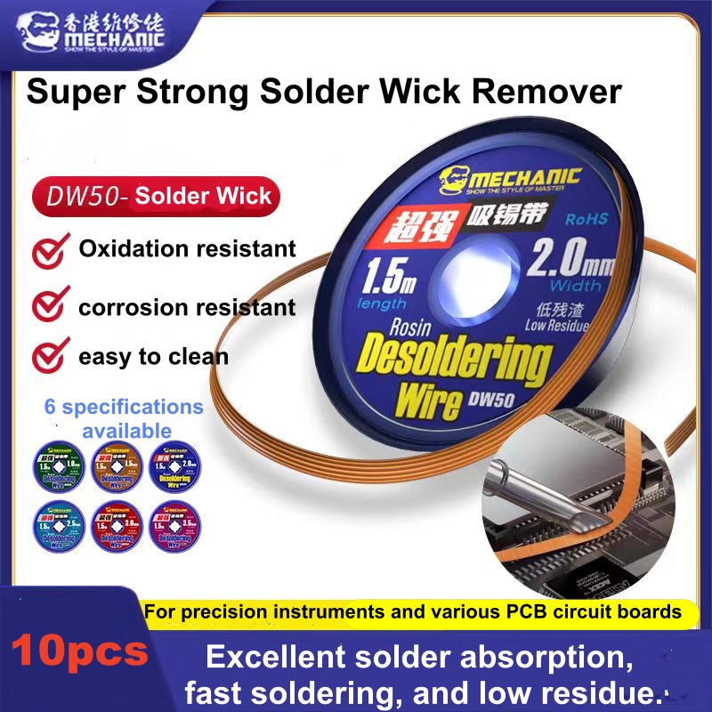 Solder Wick Braid - 10 szt. Wysokiej Jakości Miedziany Odprowadzacz