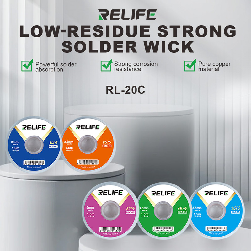 RELIFE RL-20C Knot lutowniczy  – Solder Wick Braid recenzja i cena